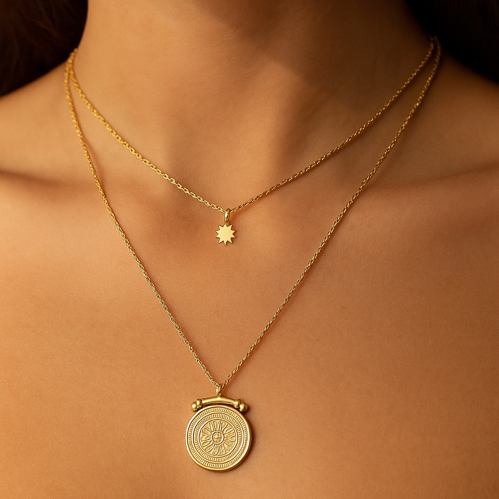 Luna Moon Necklace | QR Code Engravable