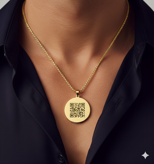 Medusa Head Necklace | QR Code Engravable