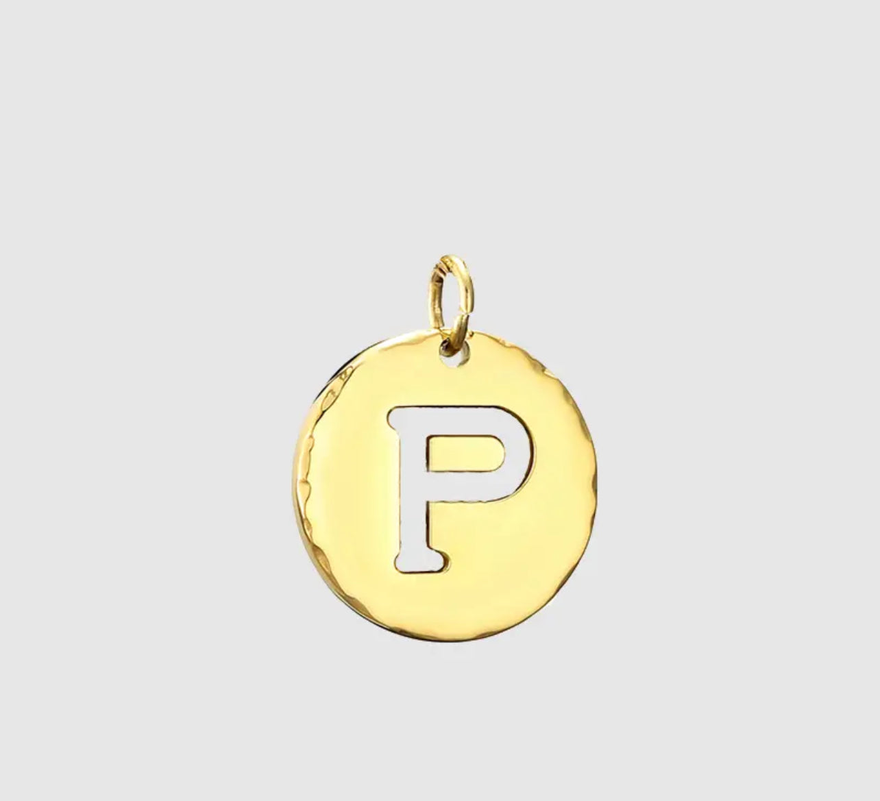 Gold Initial Necklace | QR Code Engravable