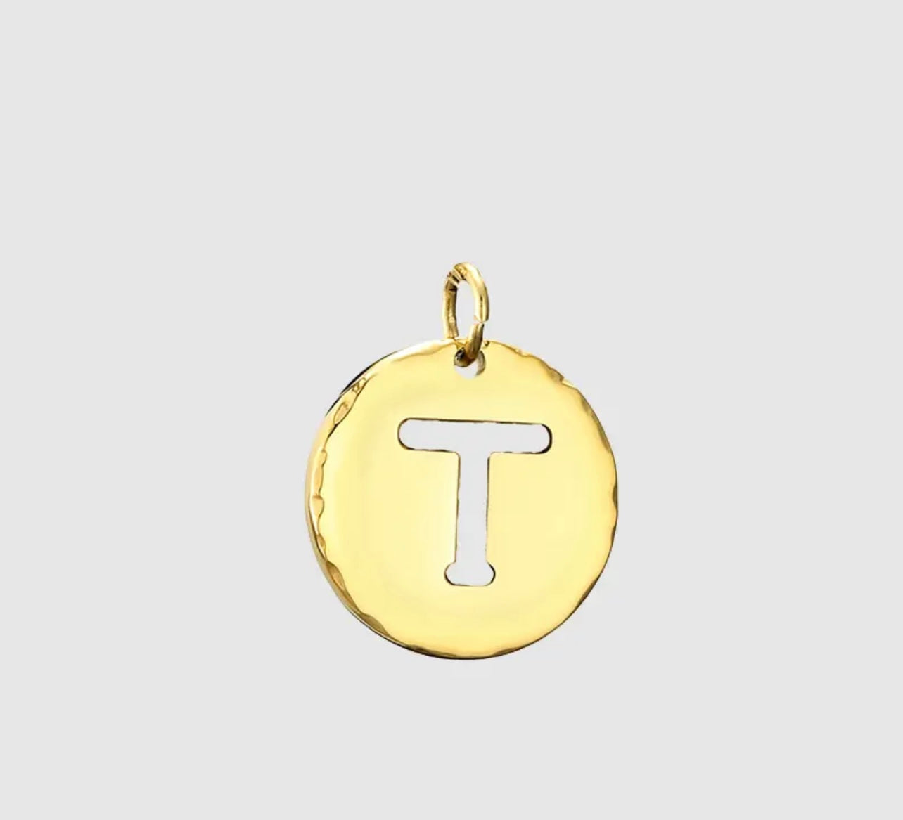 Gold Initial Necklace | QR Code Engravable