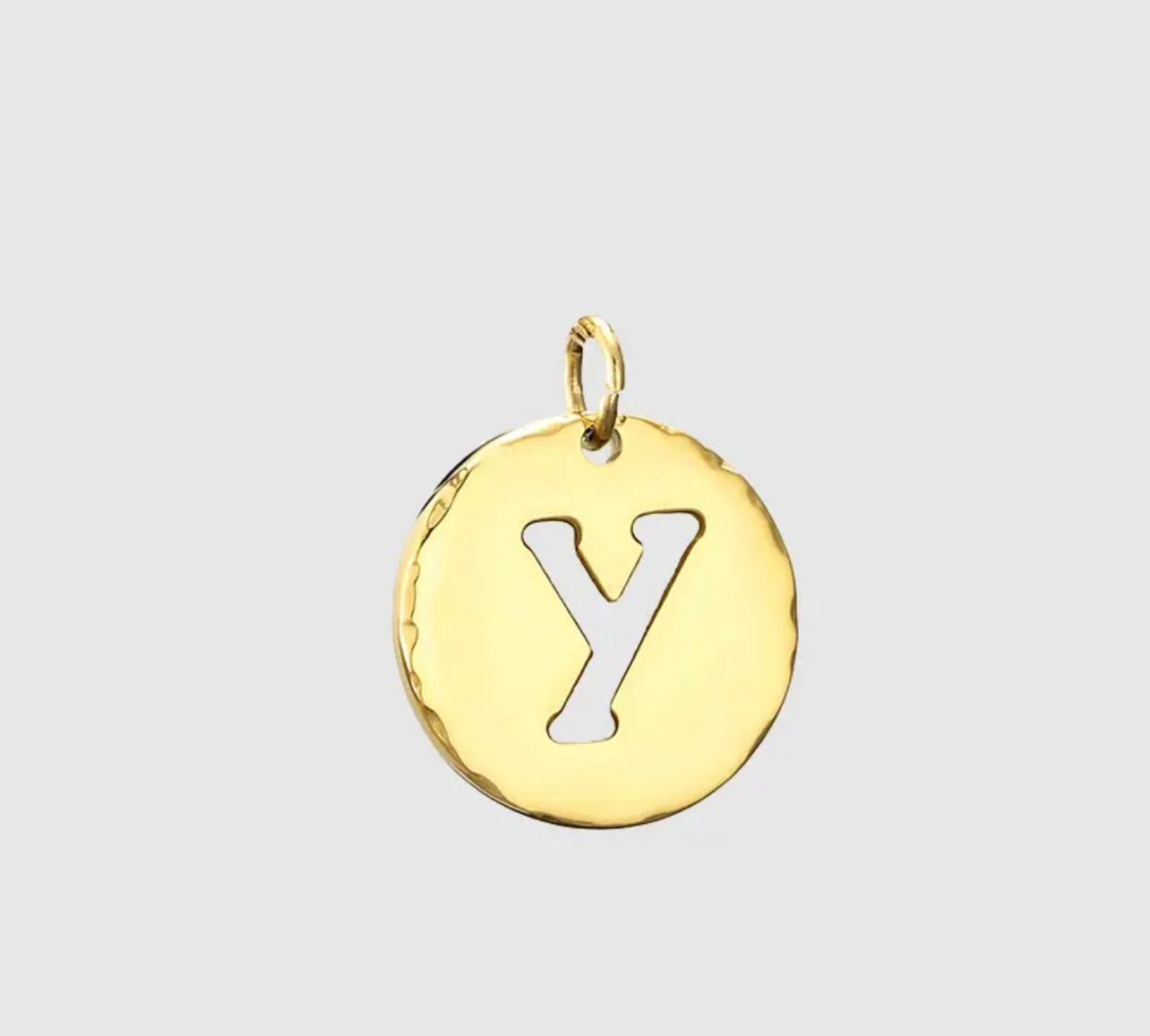 Gold Initial Necklace | QR Code Engravable