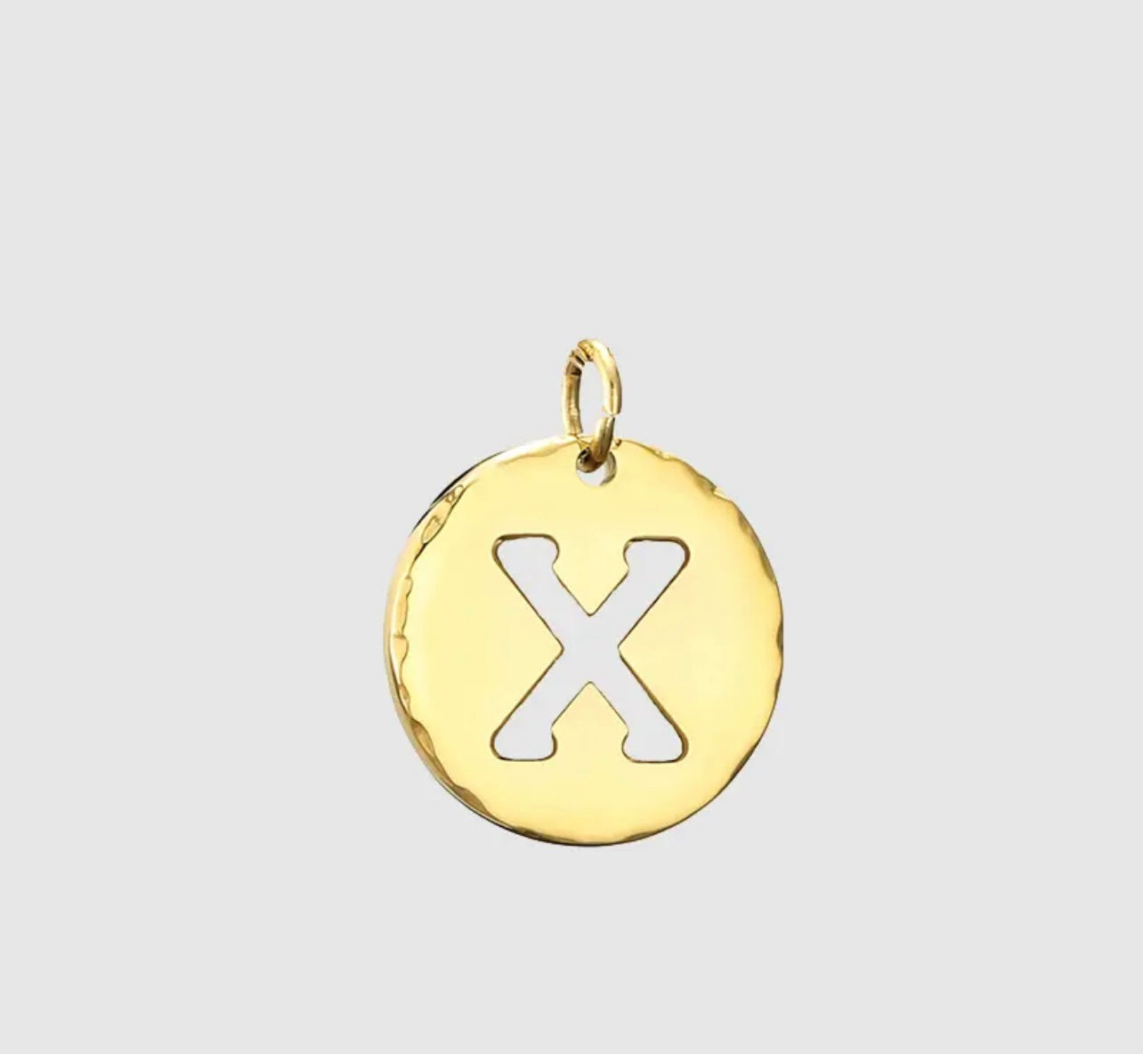 Gold Initial Necklace | QR Code Engravable