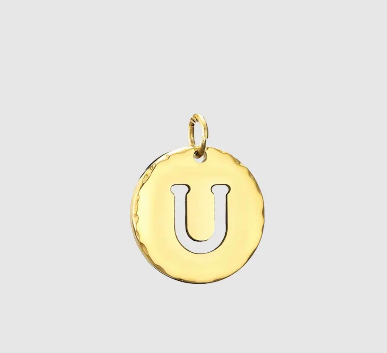 Gold Initial Necklace | QR Code Engravable