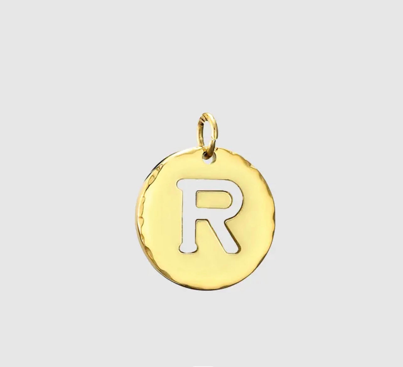 Gold Initial Necklace | QR Code Engravable