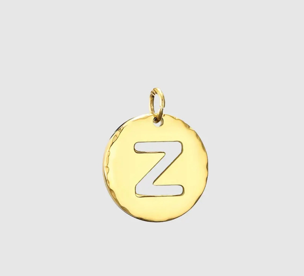 Gold Initial Necklace | QR Code Engravable
