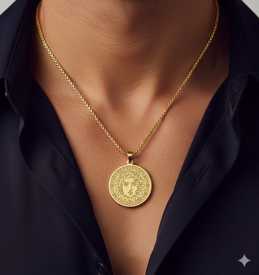 Medusa Head Necklace | QR Code Engravable