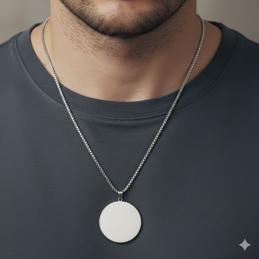 Large Classic Necklace | QR Code Engravable