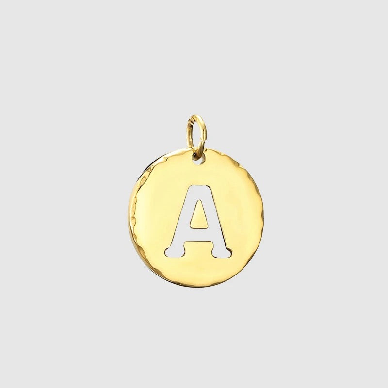 Gold Initial Necklace | QR Code Engravable