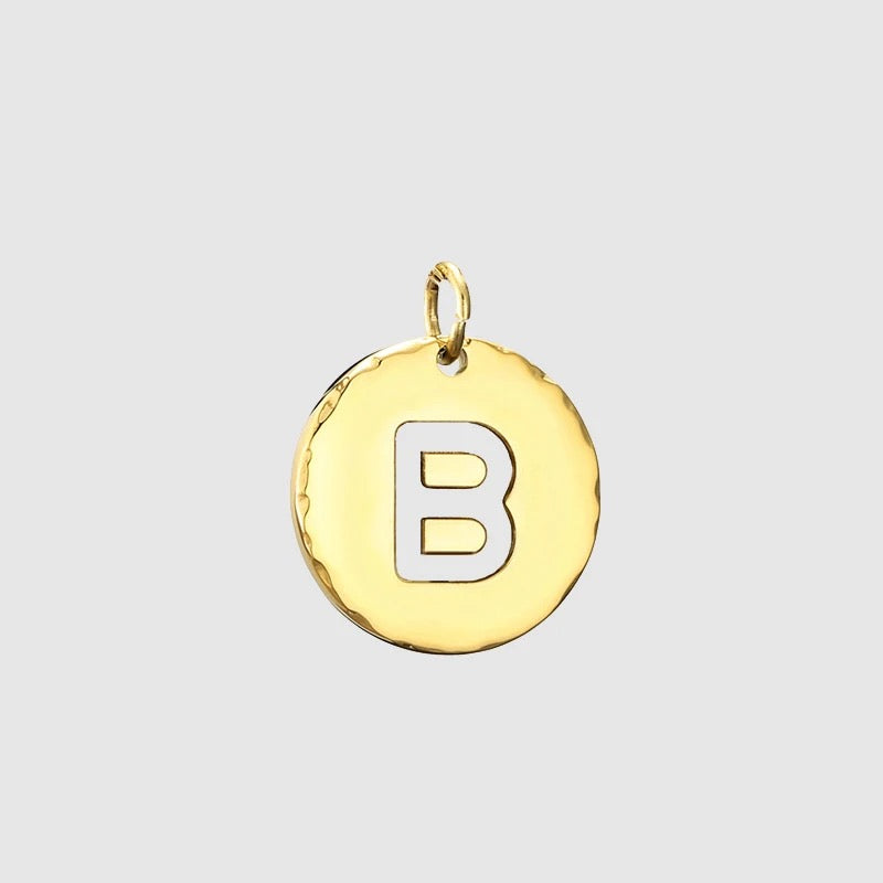 Gold Initial Necklace | QR Code Engravable