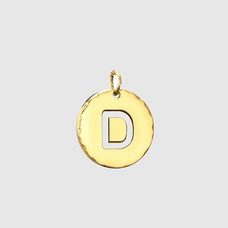 Gold Initial Necklace | QR Code Engravable