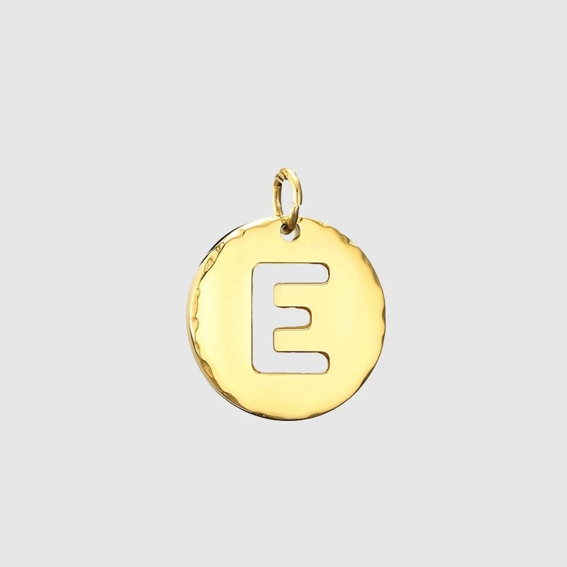 Gold Initial Necklace | QR Code Engravable