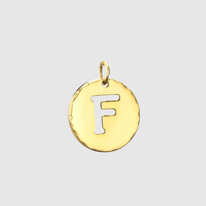 Gold Initial Necklace | QR Code Engravable