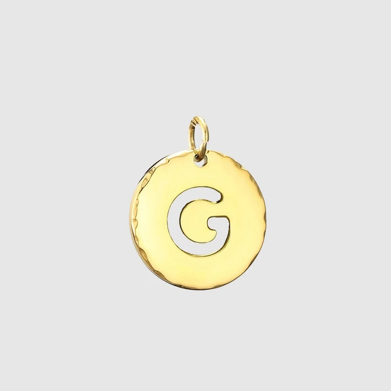 Gold Initial Necklace | QR Code Engravable