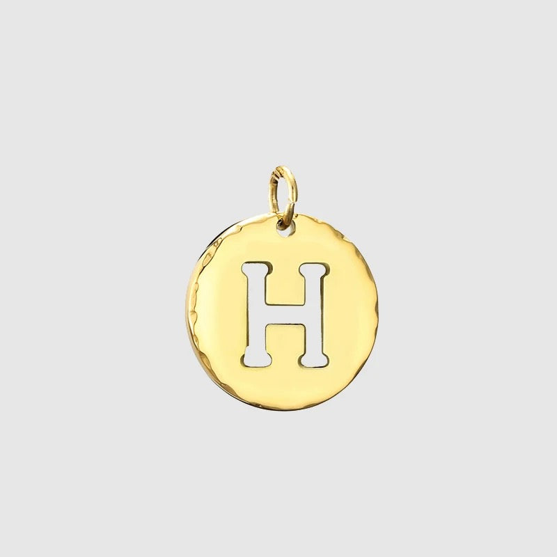 Gold Initial Necklace | QR Code Engravable
