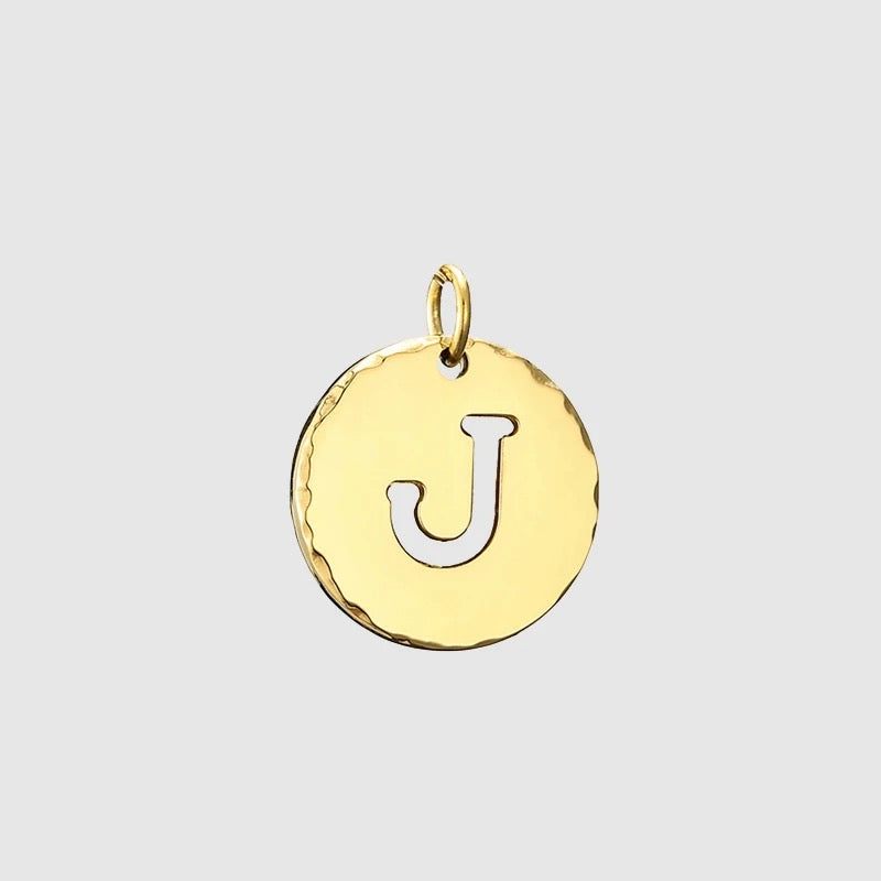 Gold Initial Necklace | QR Code Engravable