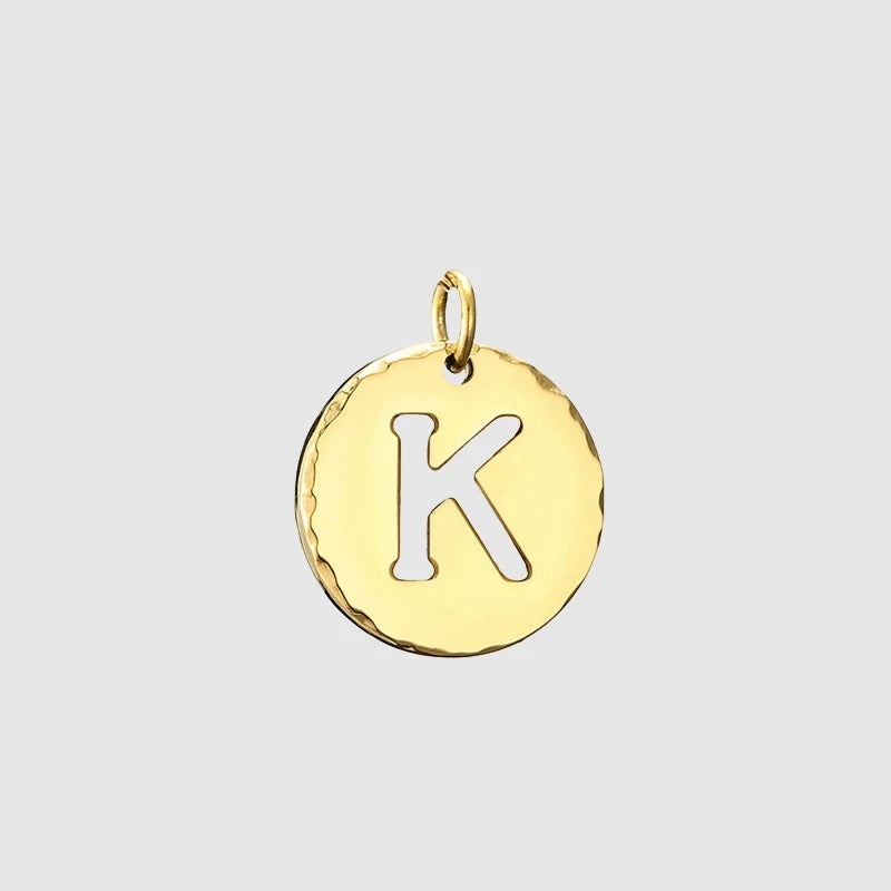 Gold Initial Necklace | QR Code Engravable