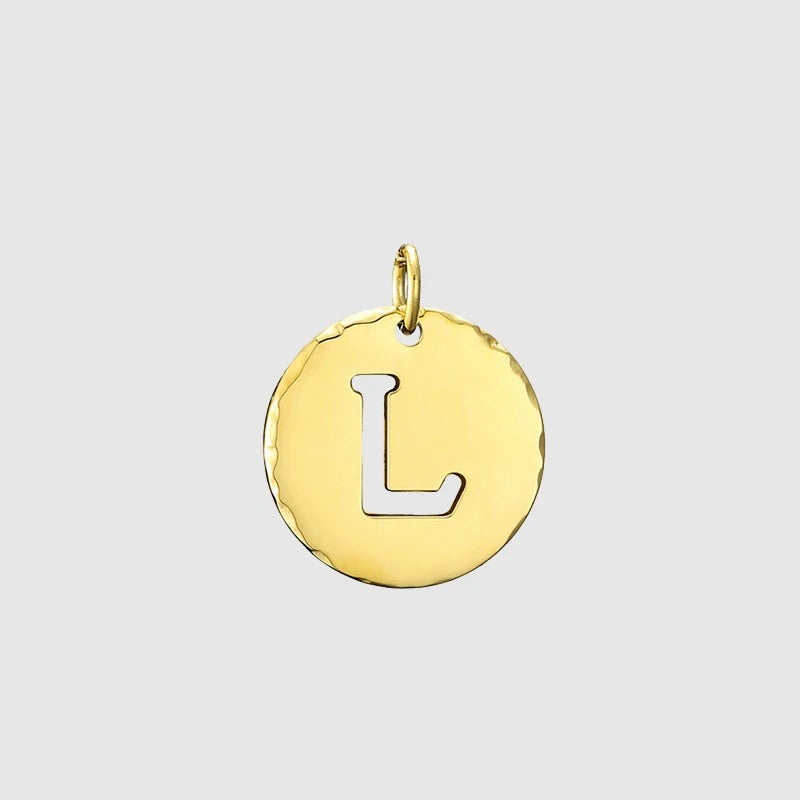 Gold Initial Necklace | QR Code Engravable