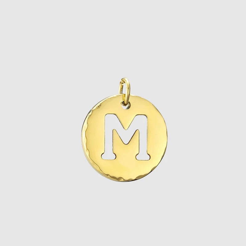 Gold Initial Necklace | QR Code Engravable