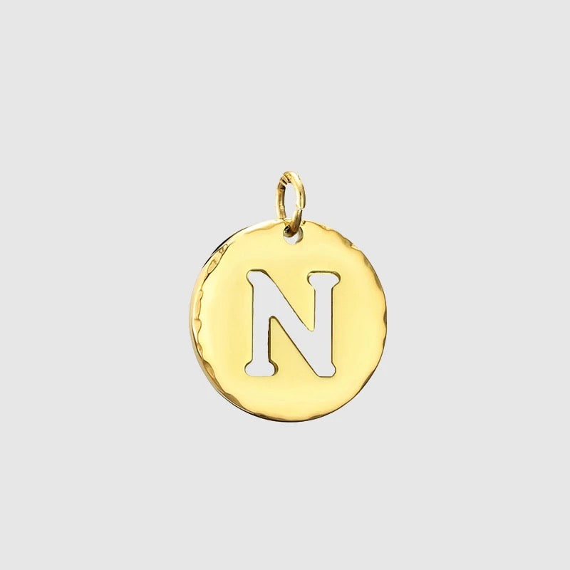 Gold Initial Necklace | QR Code Engravable