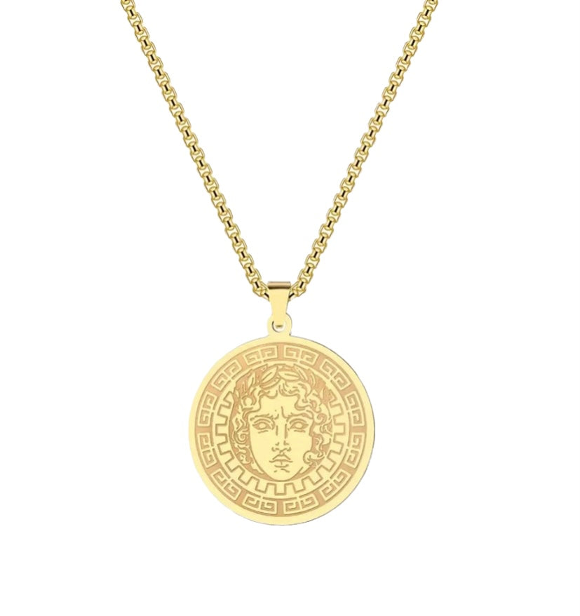 Medusa Head Necklace | QR Code Engravable