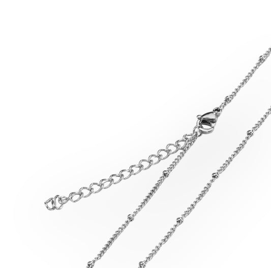 Silver Rotatable Necklace | QR Code Engravable