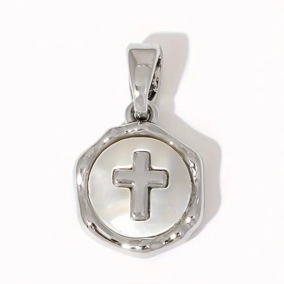 18k Gold Plated Mini Cross Necklace | QR Code Engravable