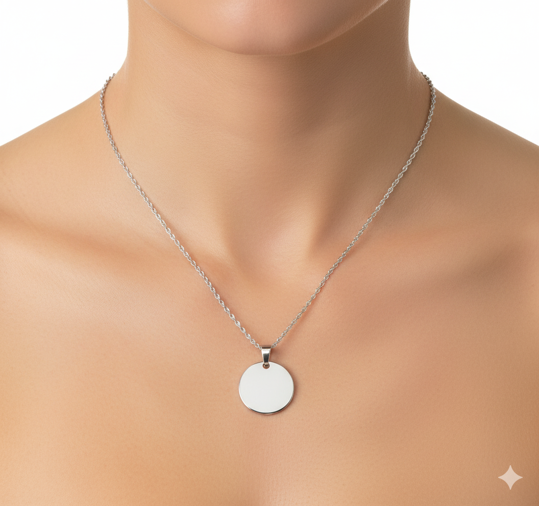 The Classic Pendant Necklace | QR Code Engravable