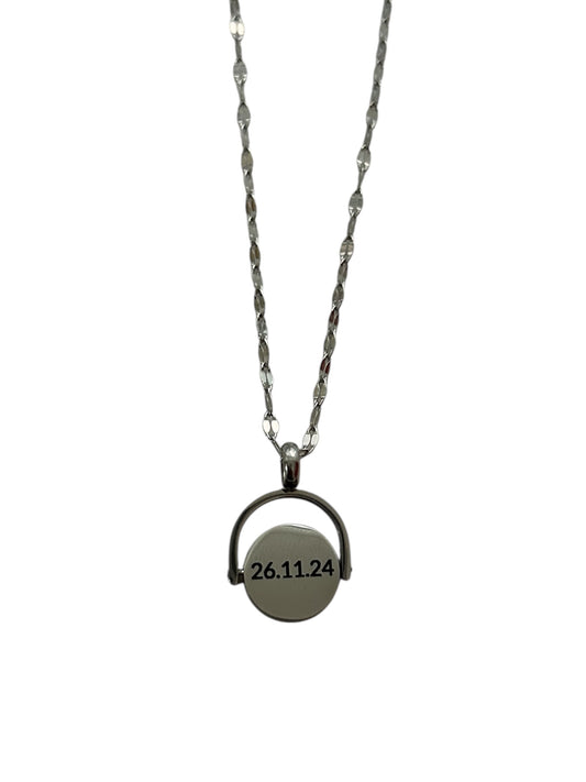 Rotatable Date Necklace | QR Code Engravable