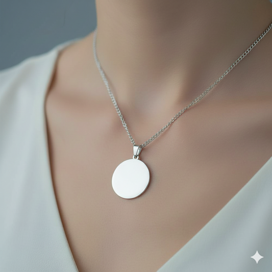 The Classic Pendant Necklace | QR Code Engravable