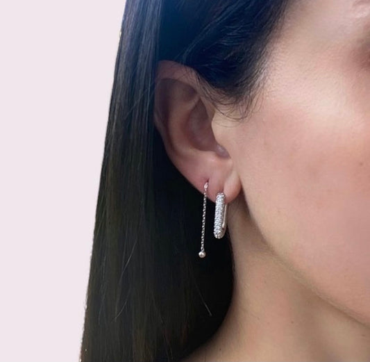 Anya Thread Earrings | Short