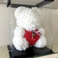 Luxury Rose Bear with Heart - 40cm | QR code engravable